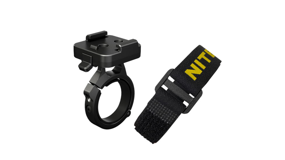 Nitecore Bike Mount and Helmet Strap for HU60, Black, 6952506494606
