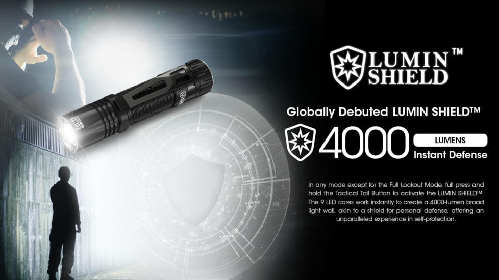Nitecore EDC33 USB-C 4000 Lumens Rechargeable EDC Flashlight, Black, 6952506408085