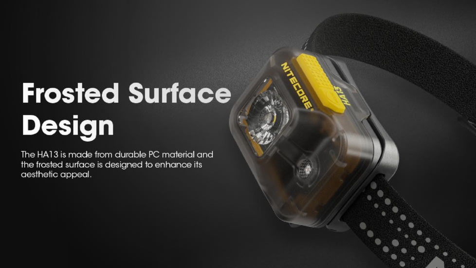 Nitecore HA13 Lightweight LED Headlamp, AAA, 350 Lumen, Black, FL-NITE-HA13