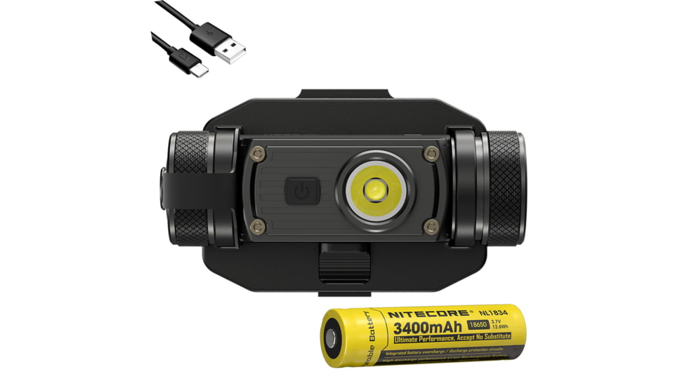 Nitecore HC60M v2 1200 Lumen NVG Mountable Rechargeable Headlamp, Black, 6952506406975