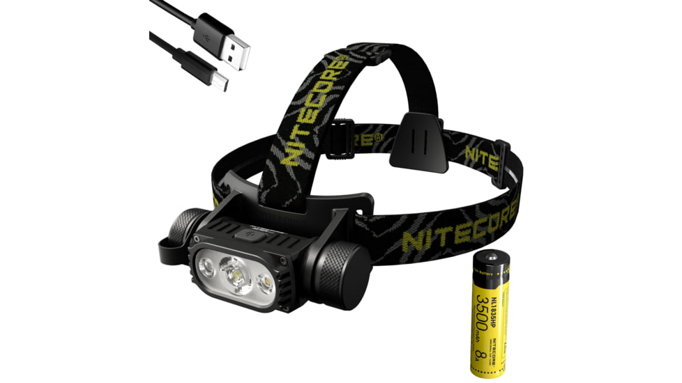 Nitecore HC65 v2 1750 Lumen USB-C Rechargeable Headlamp, Black, FL-NITE-HC65V2