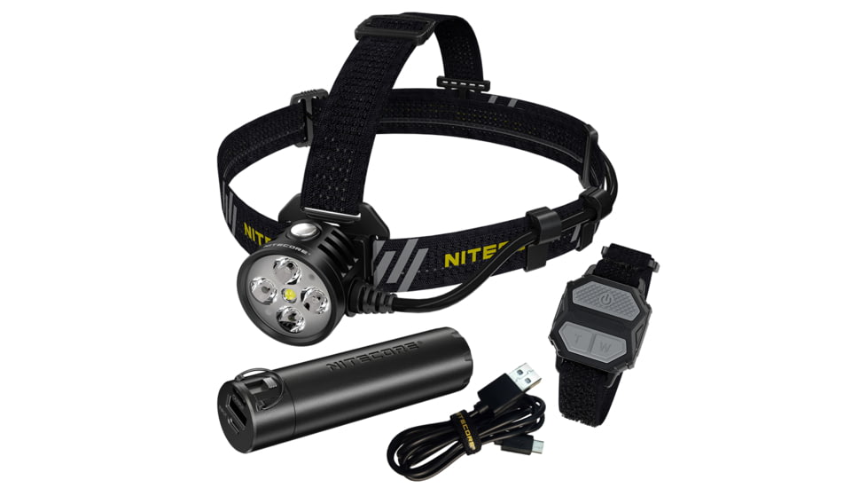 Nitecore HU60 1600 Lumen Focusable Headlamp with NPB1 Power Bank, Black, 6952506406227