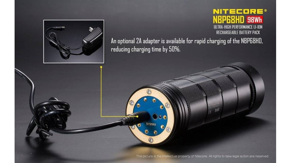 Nitecore NBP68HD for TM Series, Compatible with TM28, Yellow, 6952506492206