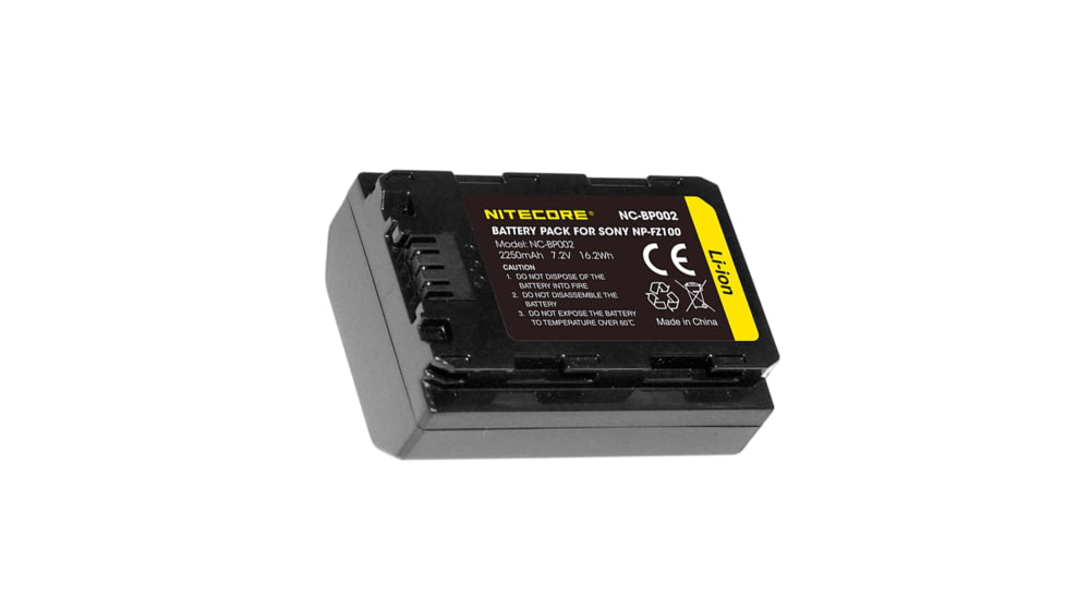 Nitecore NC-BP002 Camera Battery Compatible with Sony NP-FZ100, Black, 6952506494590