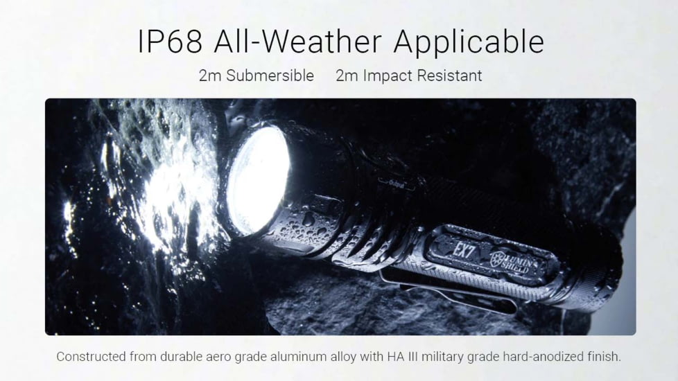 Nitecore EX7 USB-C Rechargeable 6000 Lumens LED Flashlight