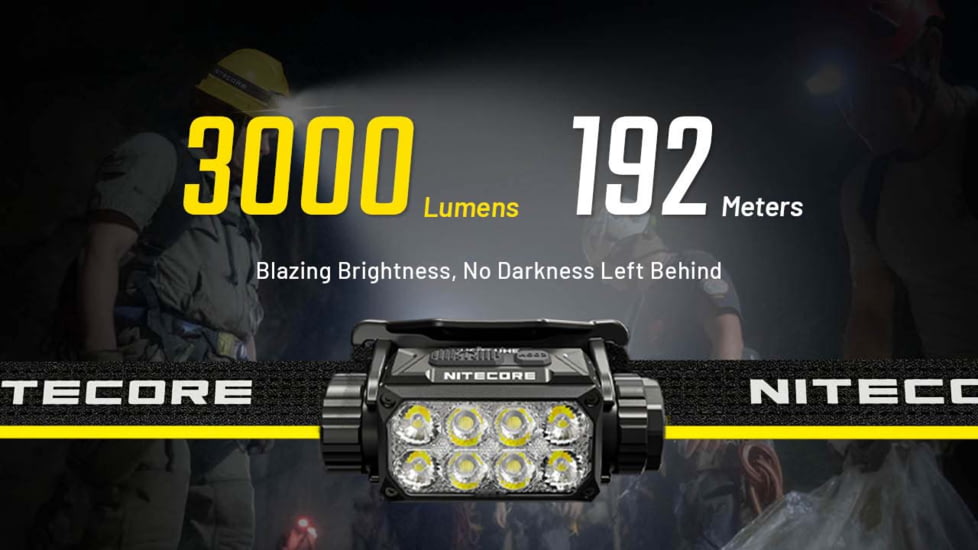 Nitecore HC75 UHE USB-C Rechargeable 3000 Lumens LED Zoomable Headlamp