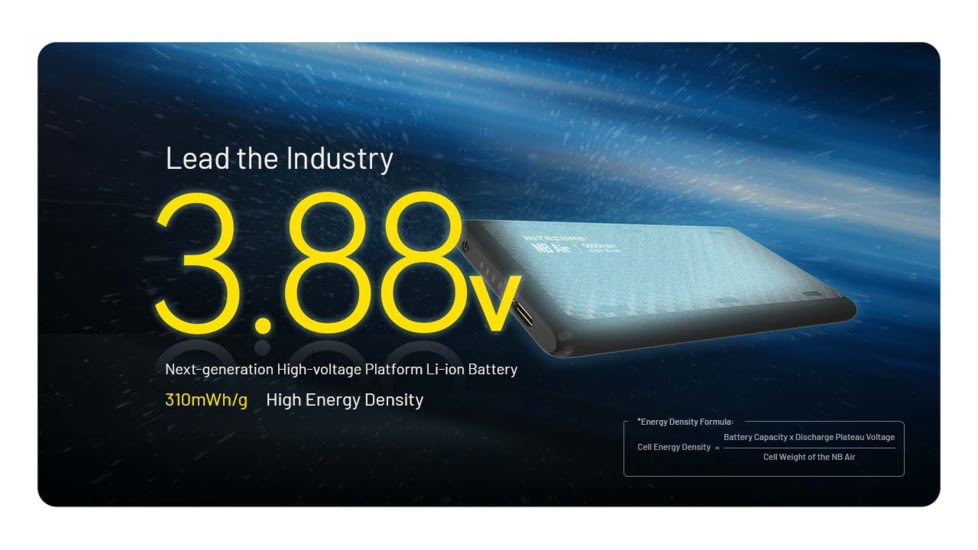 Nitecore NB Air 5000mAh Ultra Lightweight and Slim USB-C Power Bank