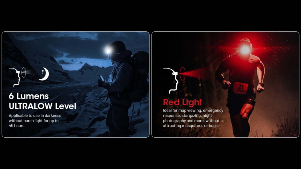 Nitecore NU25 MCT USB-C Rechargeable 400 Lumens LED Multi-Temperature Headlamp