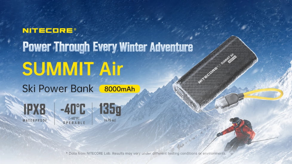 Nitecore Summit Air 8000mAh Extreme Cold-Resistant Ultralight Power Bank