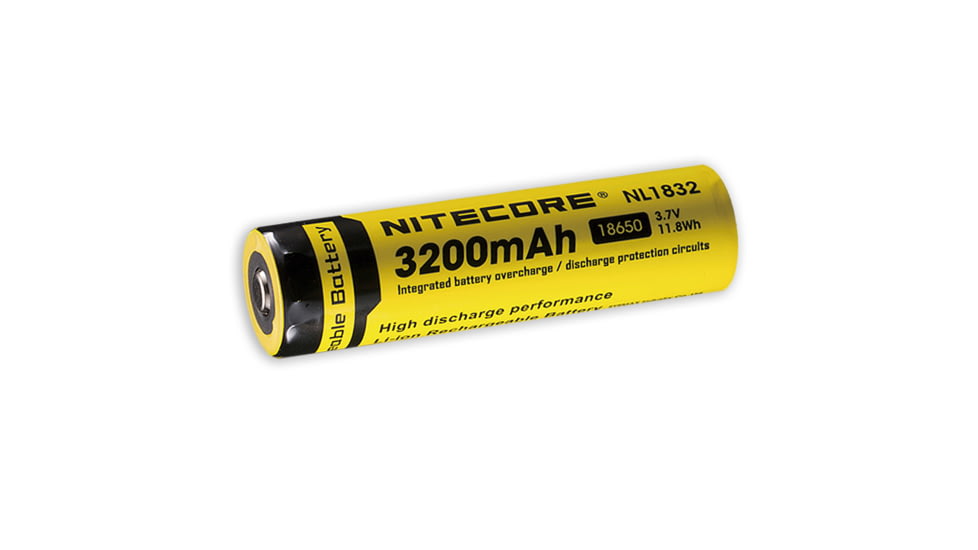Nitecore NL1832 3200mAh Rechargeable 18650 Battery, Yellow, 6952506491490