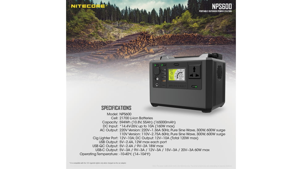 Nitecore NPS600 Power Station, Black, 6952506405800