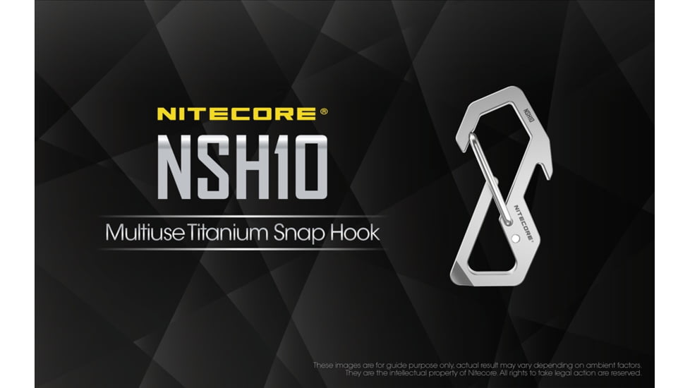 Nitecore NSH10 Titanium Carabiner Multi-Tool, Silver, 6952506493692