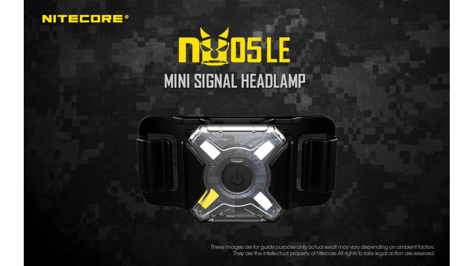 Nitecore NU05 LE White Blue Green Red Wearable USB Rechargeable Signal and Safety Light, Black, 6952506405121