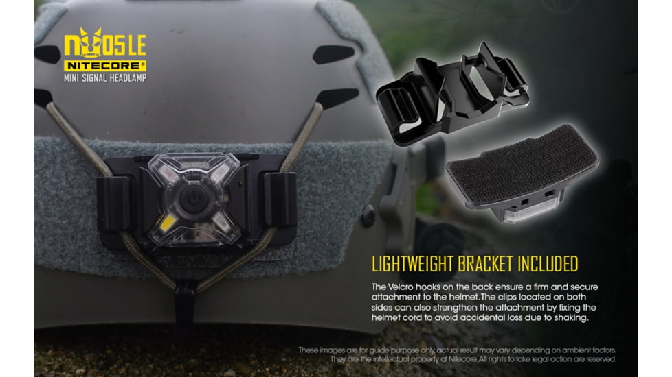 Nitecore NU05 LE White Blue Green Red Wearable USB Rechargeable Signal and Safety Light, Black, 6952506405121