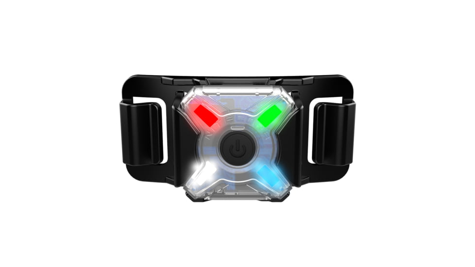 Nitecore NU05 LE White Blue Green Red Wearable USB Rechargeable Signal and Safety Light, Black, 6952506405121