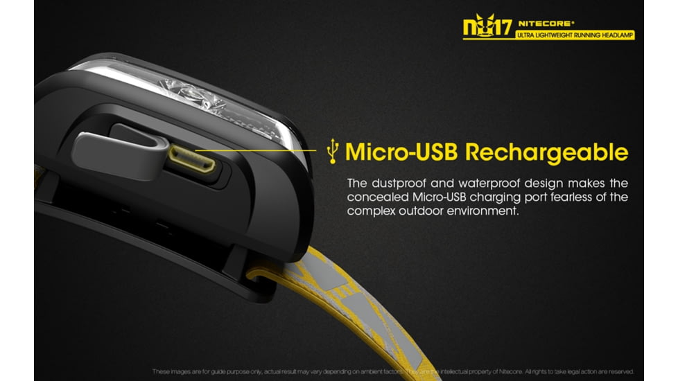 Nitecore NU17 Rechargeable Running Headlamp with Red Light and Reading Light, Black, 6952506405152