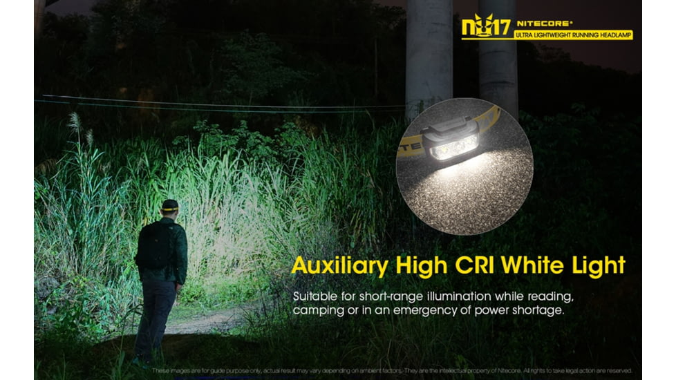 Nitecore NU17 Rechargeable Running Headlamp with Red Light and Reading Light, Black, 6952506405152