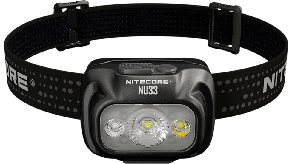 Nitecore NU33 Triple Output Rechargeable LED Headlamp, 700 Lumens, USB-C, Black, FL-NITE-NU33-BK