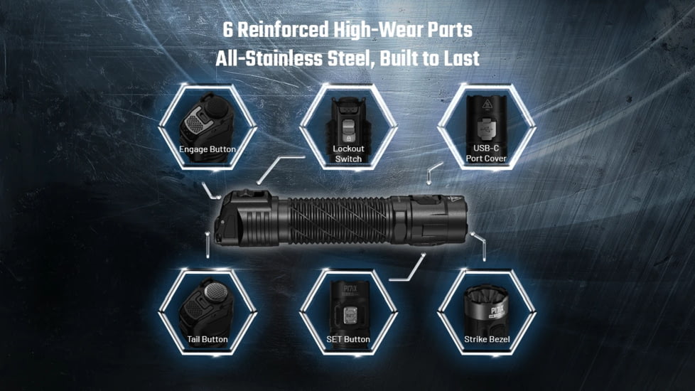Nitecore P17iX Compact 5000 Lumen 21700 I-Series Rechargeable Li-Ion LED Tactical Flashlight w/ Customizable Controls