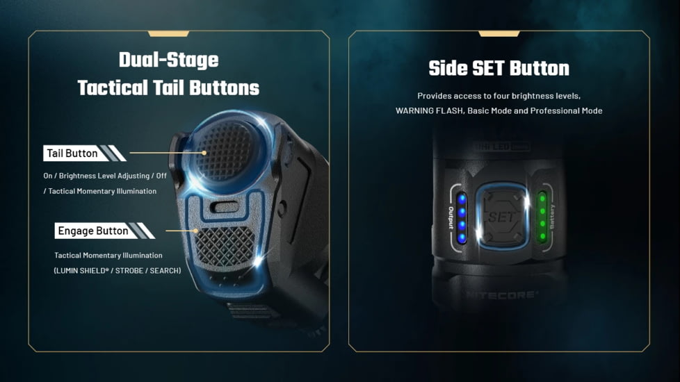 Nitecore P17iX Compact 5000 Lumen 21700 I-Series Rechargeable Li-Ion LED Tactical Flashlight w/ Customizable Controls