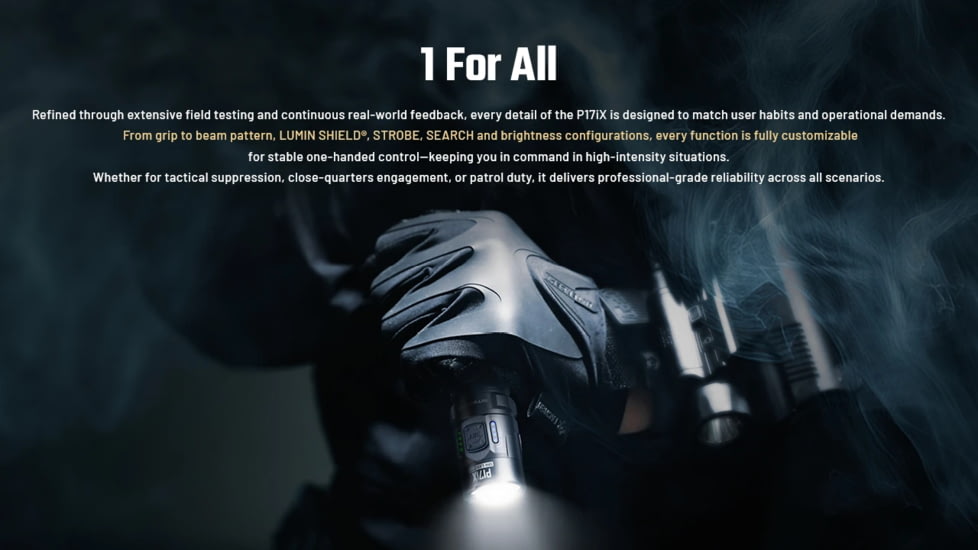 Nitecore P17iX Compact 5000 Lumen 21700 I-Series Rechargeable Li-Ion LED Tactical Flashlight w/ Customizable Controls