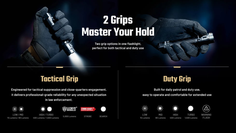 Nitecore P17iX Compact 5000 Lumen 21700 I-Series Rechargeable Li-Ion LED Tactical Flashlight w/ Customizable Controls