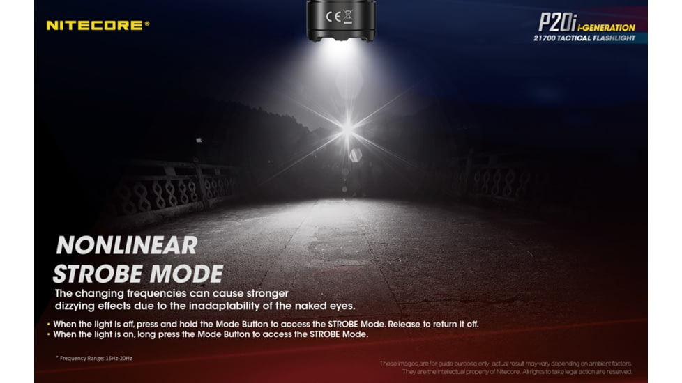 Nitecore P20i 1800 Lumen USB-C Rechargeable LED Flashlight, Black, 6952506406326