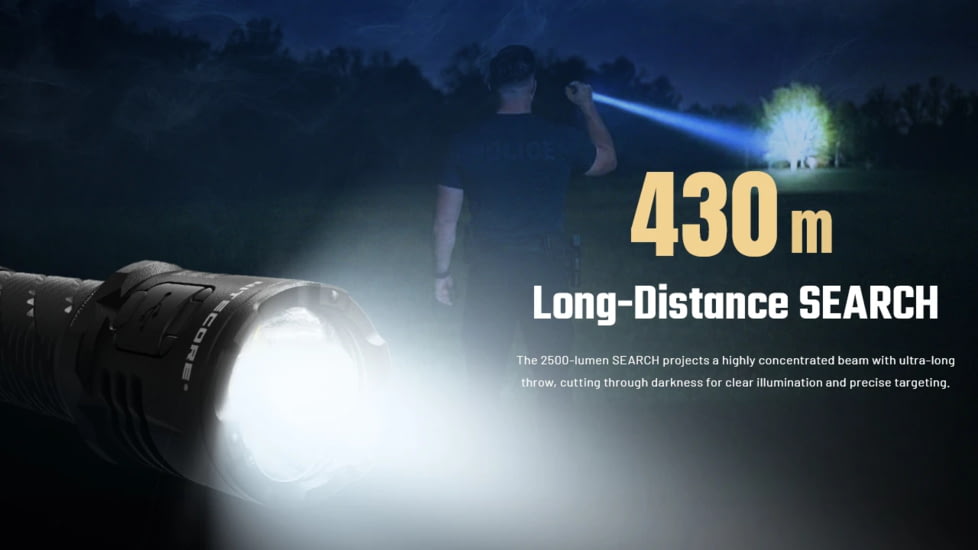 Nitecore P27iX 5000 Lumen 21700 Li-Ion Rechargeable LED Customizable Tactical Flashlight w/ Multi-Beam Modes
