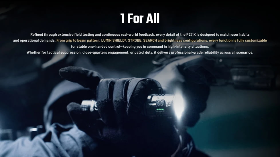 Nitecore P27iX 5000 Lumen 21700 Li-Ion Rechargeable LED Customizable Tactical Flashlight w/ Multi-Beam Modes