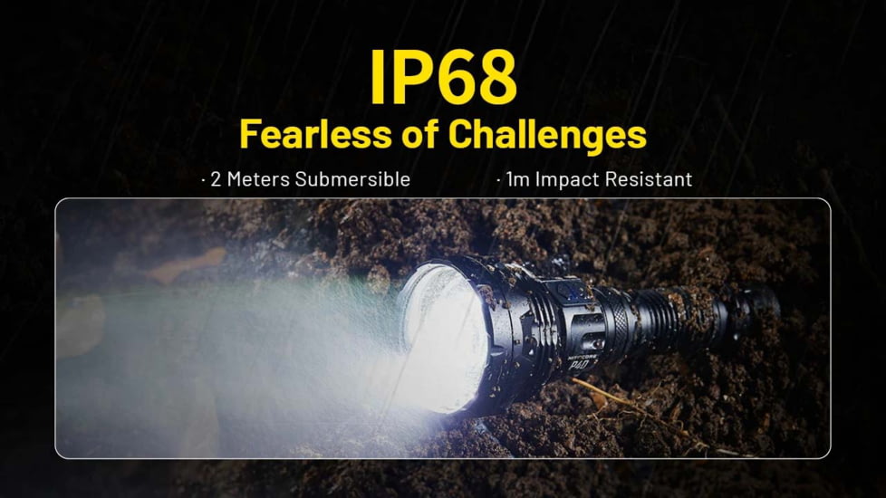 Nitecore P40 3171 Yards Ultra Long Throwing USB-C Rechargeable 2000 Lumens LED Flashlight