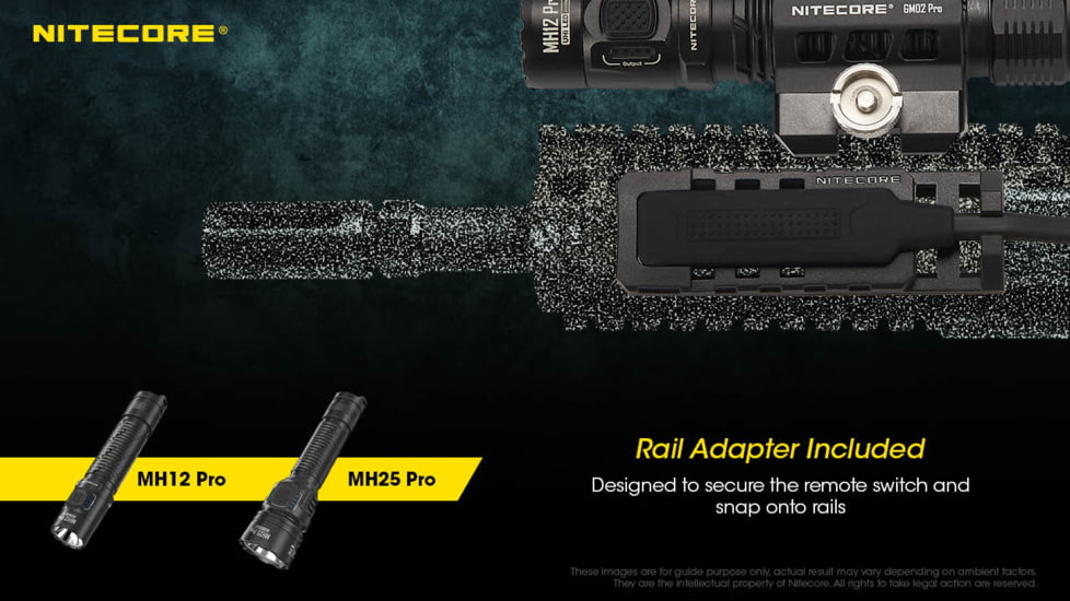 Nitecore RSW1 Pro Pressure Switch for MH12 Pro and MH25 Pro, Black, 6952506488889