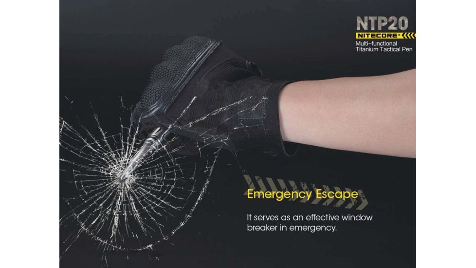 Nitecore Tactical Pen, Titanium, Silver, NTP20