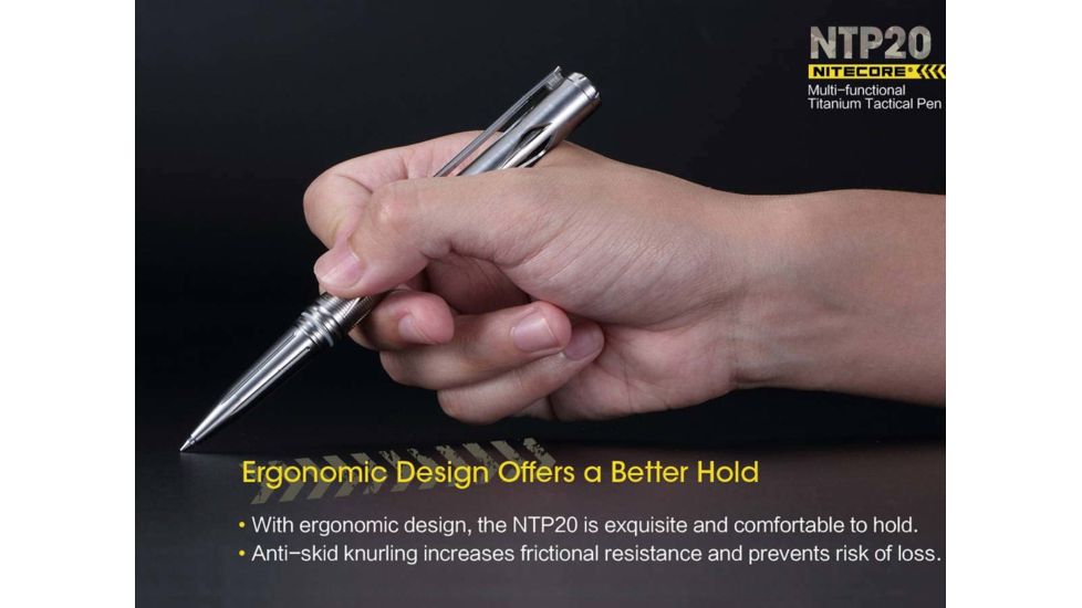 Nitecore Tactical Pen, Titanium, Silver, NTP20