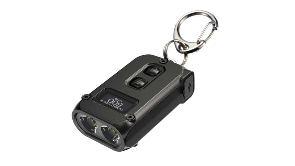 Nitecore TINI 2 500 Lumen Rechargeable Keychain Flashlight, Black, 6952506406357