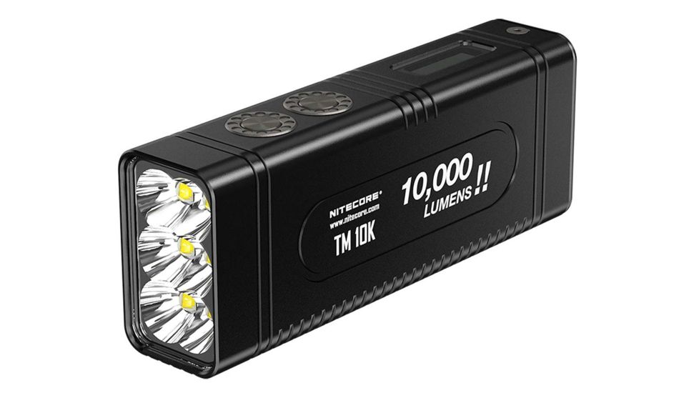 Nitecore TM10K Tiny Monster 1 x Built-In 21700 3.7V Li-ion Battery Pach 6 x CREE XHP35 HD LED Rechargeable Flashlight, 10000 Lumens, Black, TM10K