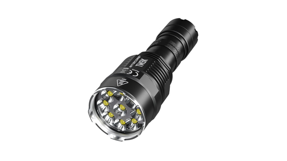 Nitecore TM9K 9500 Lumen USB-C Rechargeable Flashlight, Black, 6952506405602
