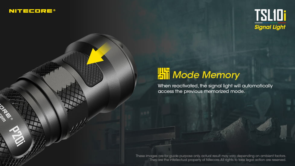 Nitecore TSL10i 4r Color Signal Light Tailcap for P20i, and i4000R Flashlights, Black, 6952506494323