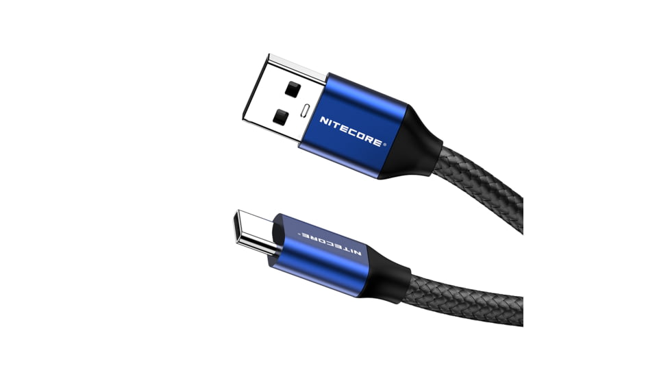 Nitecore UAC20 3.3ft USB Type C 3A Fast Charging Cable, Blue, 6952506493272
