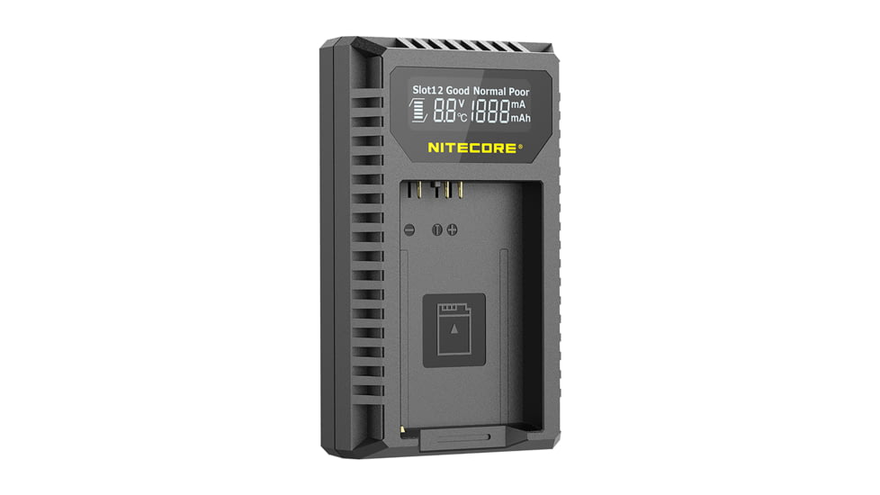Nitecore UCN5 Dual-Slot USB-C QC Battery Charger for Canon LP-E17, Black, 6952506494309