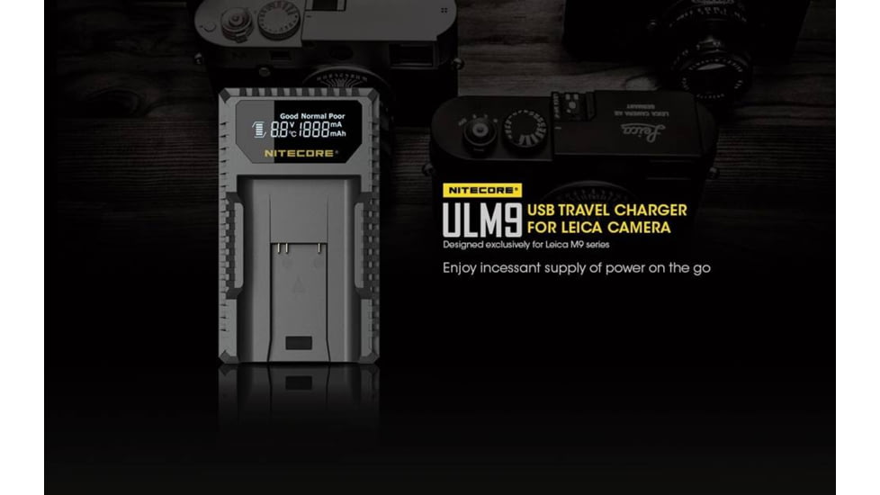 Nitecore ULM9 Leica Camera Battery Charger for BLI-312 Batteries, Black, 6952506491803