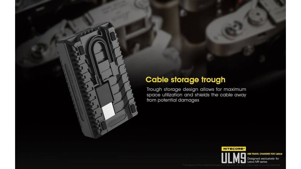 Nitecore ULM9 Leica Camera Battery Charger for BLI-312 Batteries, Black, 6952506491803