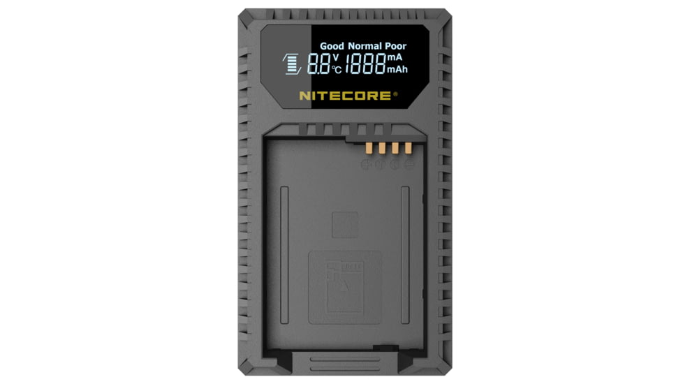 Nitecore ULQ Leica Digital USB Battery Charger for BP-DC12 Camera Batteries, Black, 6952506491827
