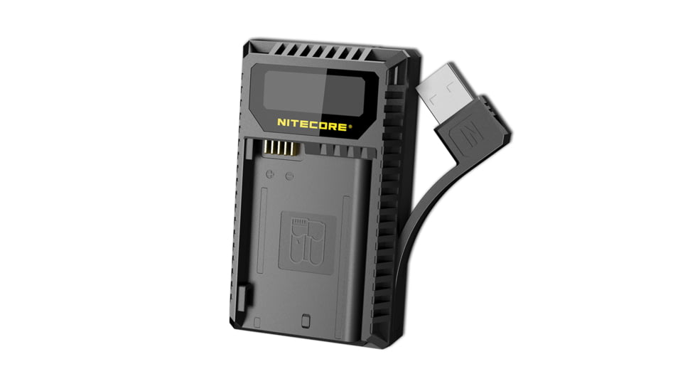 Nitecore UNK2 Dual Port USB Digital Charger for Nikon Batteries EN-EL15, Black, 6952506492671