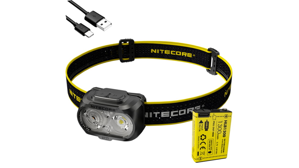 Nitecore UT27 Dual Beam Rechargeable Headlamp, Black, 6952506406937