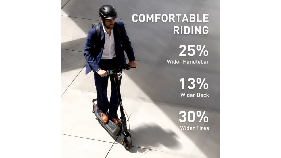 NIU KQi3 Max Electric Scooter, Space Grey, Medium, K3T331B3A11