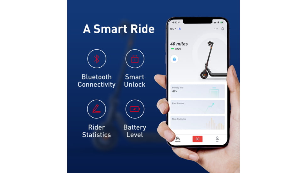 NIU KQi3 Max Electric Scooter, Space Grey, Medium, K3T331B3A11