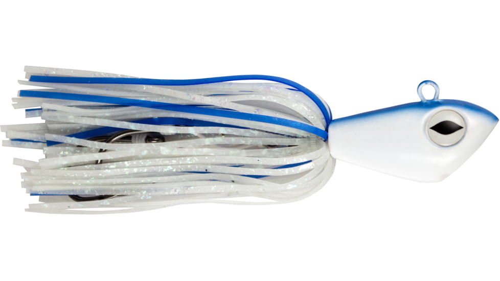 No Alibi Alien Jig Offshore Series, Glow Blue/White Skirt, 6 oz White/Blue Head, NA-AJB6