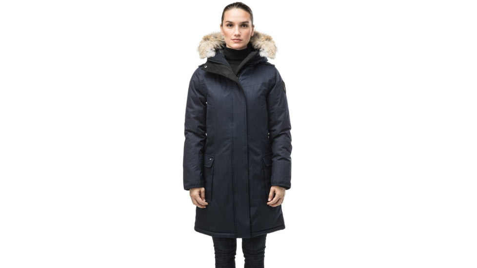 Nobis Abby Knee Length Parkas - Womens, Navy, Large, ABBY-SE-Ch Navy-L