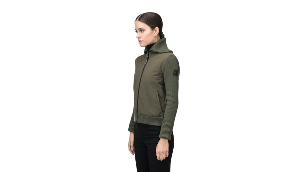 Nobis Ada Quilted Full Zip Sweaters - Womans, Fatigue, Extra Small, ADA-Fatigue-XS
