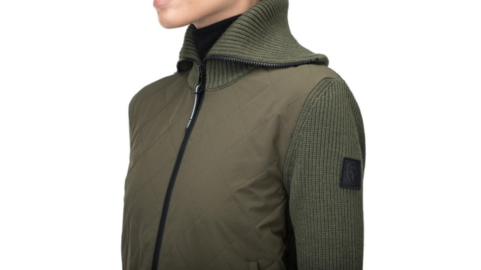 Nobis Ada Quilted Full Zip Sweaters - Womans, Fatigue, Extra Small, ADA-Fatigue-XS